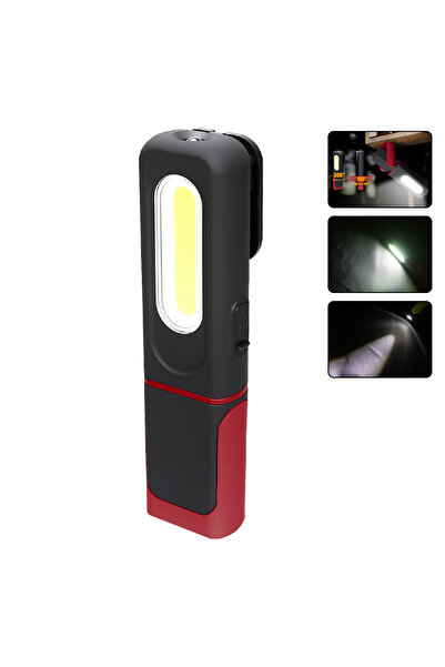 Choice مصباح عمل محمول قابل لإعادة الشحن عبر منفذ USB من نوع D92-red بتقنية C...