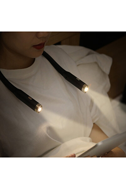 Choice مصباح قراءة أسود للرقبة، مصباح كتاب، مصباح رقبة قابل للطي، قابل لإعادة...