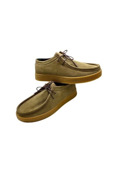 SULA Men's Two-Lace Suede Leather Lightweight Rubber Sole with Stitched Details