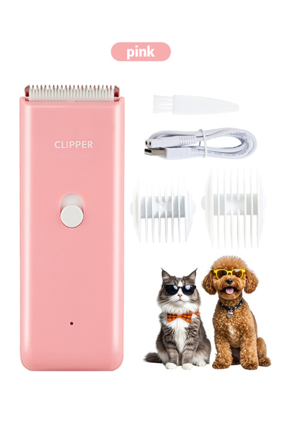 Choice ماكينة حلاقة شعر الكلاب والقطط الكهربائية، لون وردي، منخفضة الضوضاء، ل...