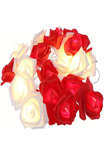 Choice 1.5M10LED Warm White 1pc 10/20 LED Romantic Rose Flower String Lights ...
