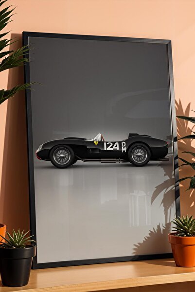 Saturn 1957 Ferrari 250 Testa Rossa Tablou cu ramă neagră Poster clasic cu ma...