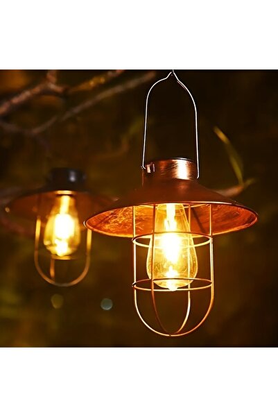 Choice 0-5W Warm White 1PC Solar Iron Chandelier - Outdoor Courtyard Garden A...