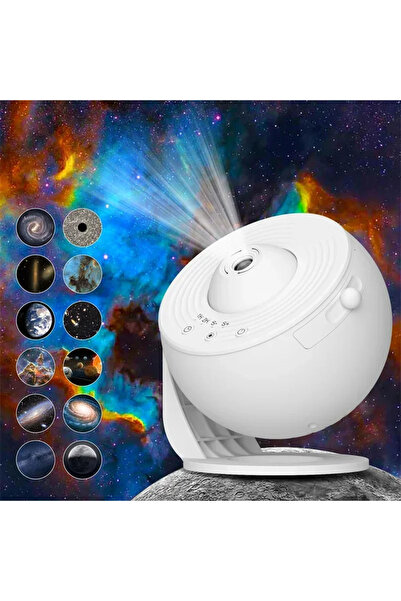 Choice جهاز عرض فضائي LED أبيض، جهاز عرض نجوم 13 في 1، مصباح ليلي سقفي بلون ح...