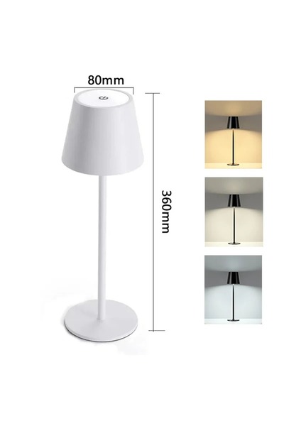 Choice مصباح طاولة مكتبي قابل لإعادة الشحن بتقنية LED بيضاء، مزود بمستشعر لمس...