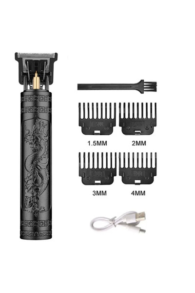Choice 060-BlackDragon Vintage T9 Barber Clipper - طقم تشذيب شعر لاسلكي قابل ...