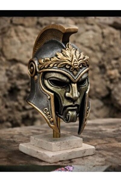 Store Dekoratif Antik Gladyatör Kaskı Savaşçı Miğferi Obje Biblo