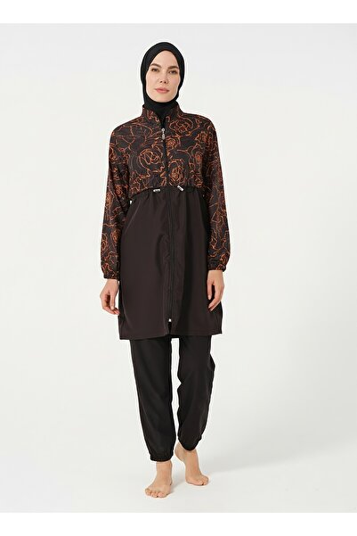 YUYİ Tesmay Quick Drying Parachute Fabric Front Zippered Women's Tight Swimsu...