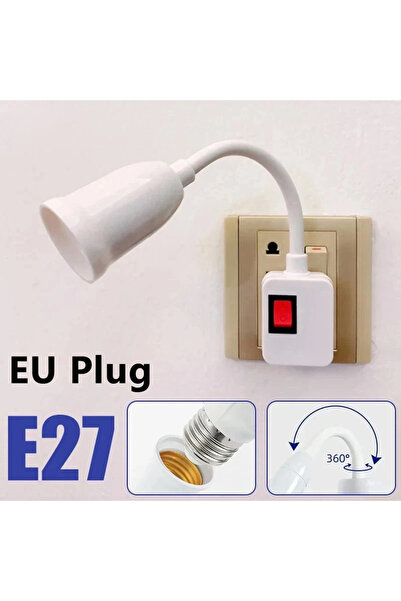Choice E27 Direct Plug In Swivel Head E27 Socket Bulb Holder With Switch EU P...