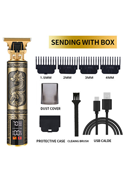 Choice ماكينة حلاقة كهربائية LCD Dragon 2.0 T9 مطورة، قابلة لإعادة الشحن، بتص...