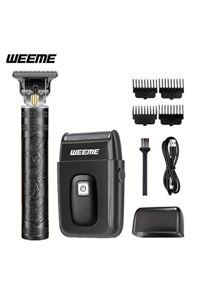 Choice مجموعة ماكينة حلاقة الشعر وماكينة تشذيب اللحية WEEME 2 في 1 الذهبية T9...