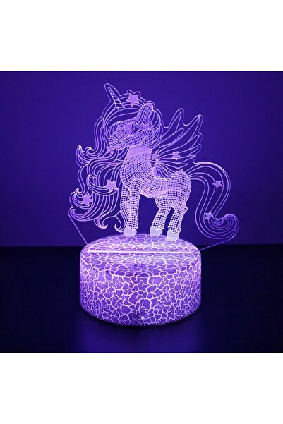 Choice USB Plug un 01 Black Base no Remote 3D Lamp Anime Unicorn LED Night Li...