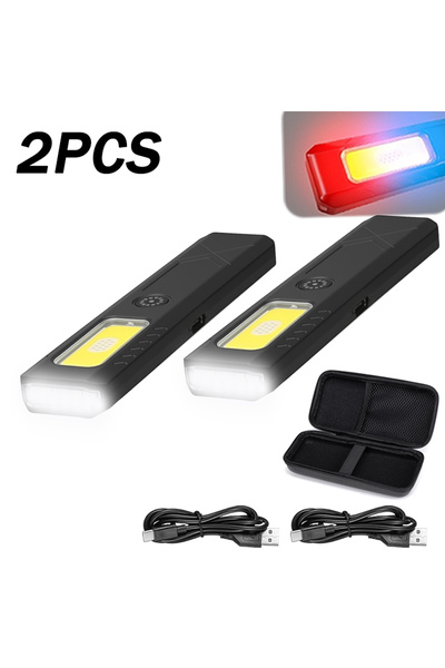 Choice مصباح يدوي صغير محمول بتقنية LED، قابل لإعادة الشحن عبر منفذ USB، أسود...