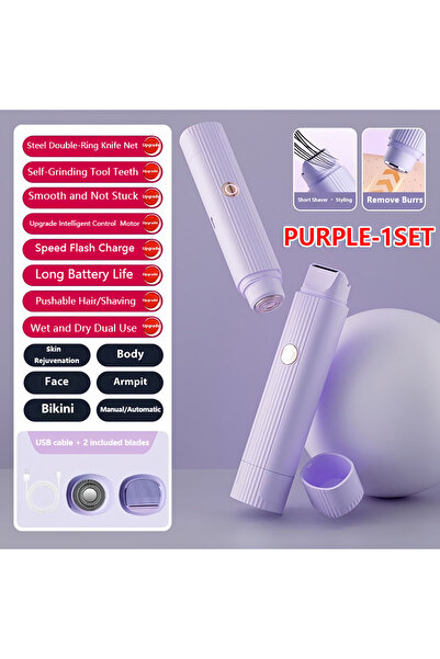 Choice مجموعة أرجوانية جديدة 2 في 1 لعام 2026، ماكينة حلاقة كهربائية للنساء ل...