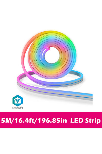 Choice أضواء حبل نيون RGBIC بطول 5 أمتار، أضواء شريطية LED ديناميكية USB من T...