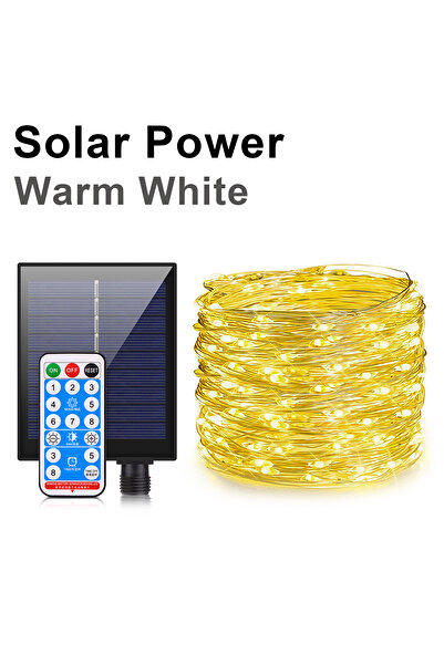 Choice9 10M 100LEDs Warm White Fast Charge Solar String Fairy Lights 10M-100M...