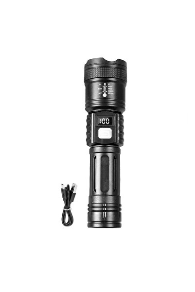 choice2 طقم E 200000 لومن مصباح يدوي تكتيكي لإشعال النار، مصباح LED عالي الطا...