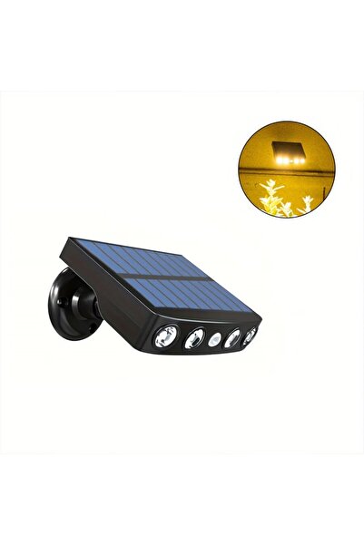 Choice أضواء أمان شمسية قوية بأربعة مصابيح LED بإضاءة دافئة، ديكور خارجي، مست...