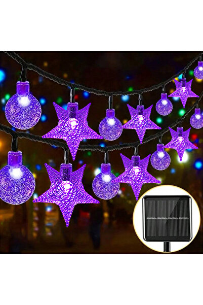 Choice 12M 100LEDs Purple Light Solar LED String Lights Outdoor Camping Decor...