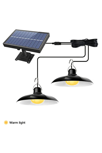 Choice مصباح معلق شمسي جديد فائق السطوع برأسين منفصلين، مناسب للاستخدام المنز...