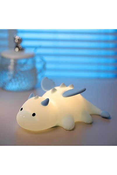 Choice Blue Cute Baby Dragon Night Light Rechargeable Silicone Nursery Sleepi...