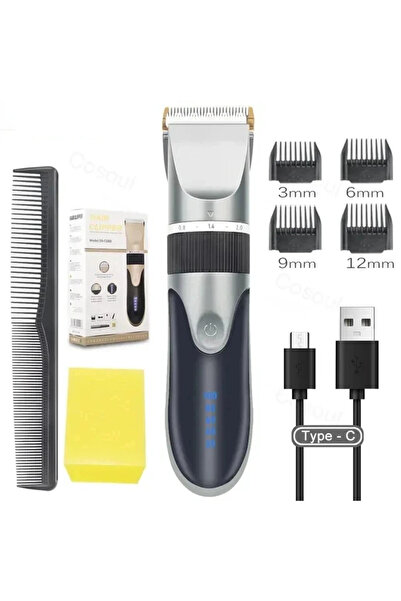 Choice ماكينة حلاقة شعر كهربائية احترافية لاسلكية قابلة لإعادة الشحن من غراي ...