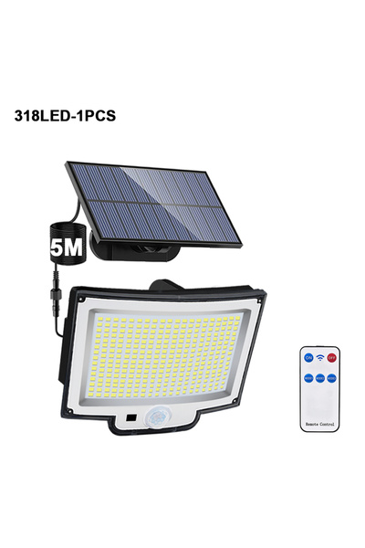 Choice 318LED-1PC Solar Flood Lights Outdoor 106/318 LED Solar Motion Lights ...