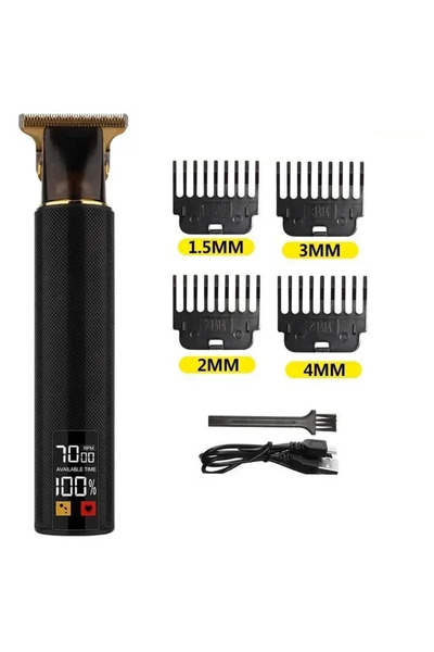 Choice ماكينة حلاقة شعر احترافية سوداء بشاشة LCD، قابلة لإعادة الشحن عبر منفذ...