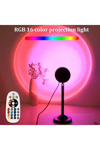 Choice 0-5W RGB 16 colors 1PC Sunset Light Projection Light With Remote Contr...