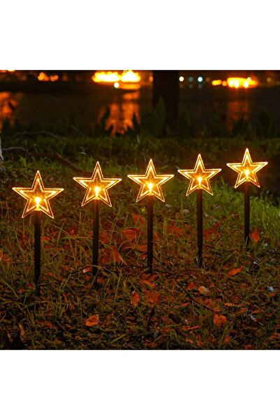 Choice 5 قطع من أضواء الممرات على شكل نجمة خماسية، مقاومة للماء، على شكل ندفة...