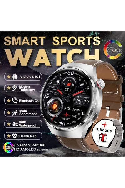 Choice ساعة ذكية جديدة للرجال من براون بيلت، إصدار 2025، مزودة بنظام تحديد ال...