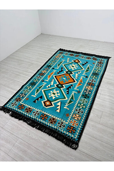 BAKIRÖZÜ HOME Pamuk Polyester Karışımlı Modern Otantik Kilim - Anadolu Turkua...