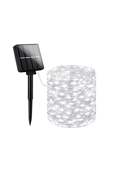 Choice سلسلة إضاءة LED بيضاء تعمل بالطاقة الشمسية، بطول 7 أمتار، 50 مصباح LED...
