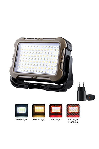 Heinast مصباح A-1PC-EU PLUG محمول قابل لإعادة الشحن مع بنك طاقة/بقاعدة مغناطي...