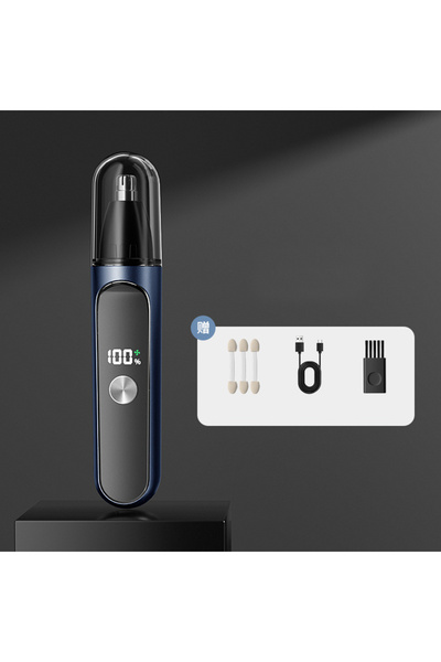 Choice ماكينة تشذيب شعر الأنف الكهربائية الزرقاء، مزودة بشاشة LED رقمية ذكية ...