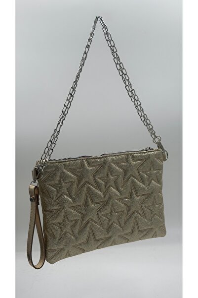 DMG Collection Geantă de mână și de umăr pentru femei, cu detaliu lanț și ste...