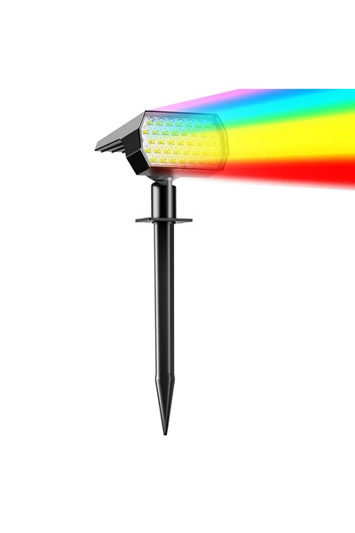 Choice أضواء كاشفة خارجية تعمل بالطاقة الشمسية، 74 مصباح LED RGB، 52/48/29/56...