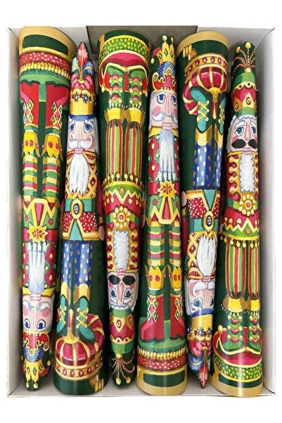 Caspari Nutcracker Christmas Christmas Cone Crackers-12 Inch/6In