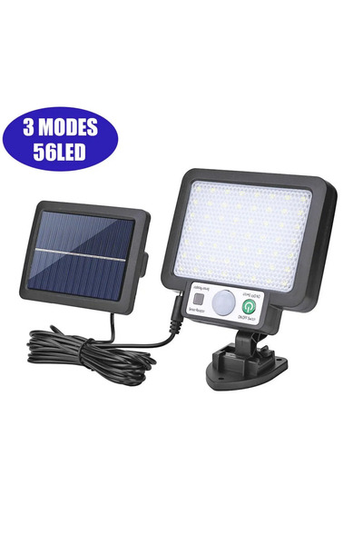 Choice8 مصباح جداري شمسي APWIKOGER 56LED بثلاثة أوضاع إضاءة، 106/318 LED، مقا...