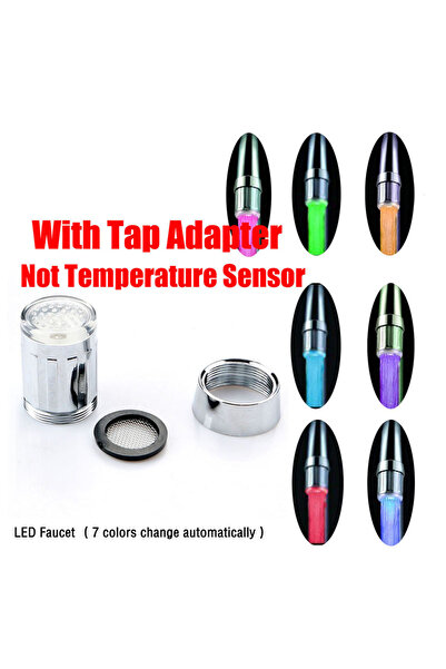 Choice مصباح ليلي متعدد الألوان للصنبور، مزود بمستشعر، يعمل بالطاقة المائية، ...