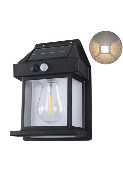 Choice Black Solar Lights Outdoor Exterior Wall Lamps Retro Body Induction At...