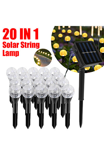 Heinast سلسلة إضاءة شمسية LED دافئة 20 مصباح LED، 20 في 1، 8 أوضاع إضاءة، مقا...