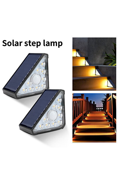 Choice 9 LED-2 Kits 1-2 pcs Solar LED Stair Light Fence Triangle Pathway Deck...