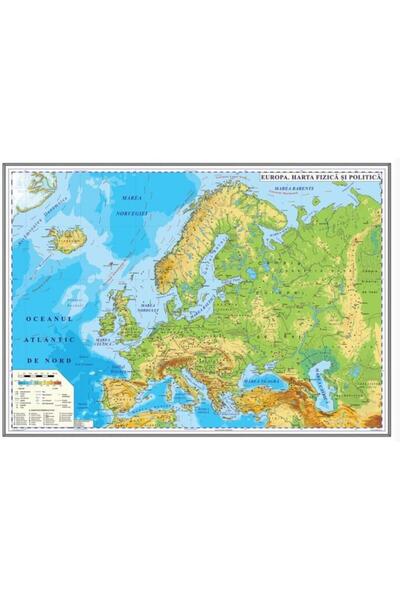 Eurodidactica Europa. Harta fizica si politica 700x500mm (fara s