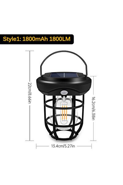 Choice فانوس يعمل بالطاقة الشمسية من ستايل 1، بتصميم كلاسيكي، يُعلق أو يُثبت ...