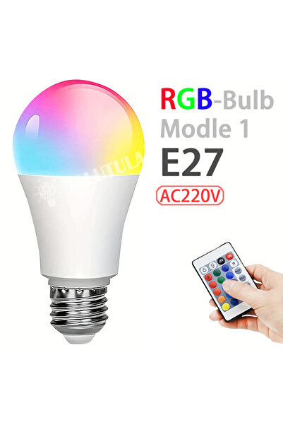 Choice موديل 1 - 220 فولت، مصباح LED متعدد الألوان RGB بـ 16 لونًا، قاعدة E27...