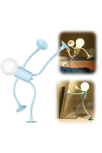 Choice Blue Changeable Shape Funny Sportsman Night Light Button Battery Desk ...