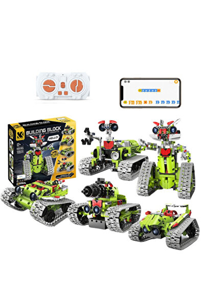 OEM Robot Programabil 5-in-1 pentru Copii, 620 Piese, Control App si Telecoma...