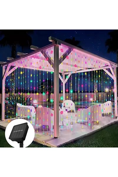 Choice ستارة إضاءة LED شمسية متعددة الألوان 3x2 متر (200 مصباح LED) زينة خارج...