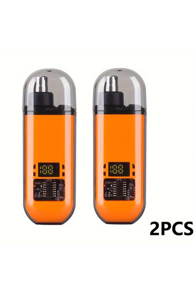 Heinast قطعتان من ماكينة تشذيب شعر الأذن والأنف الكهربائية المحمولة 2 في 1، ا...